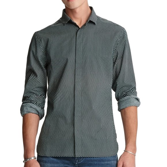John Varvatos Other - John Varvatos Rodney Pattern Button Shirt Black
